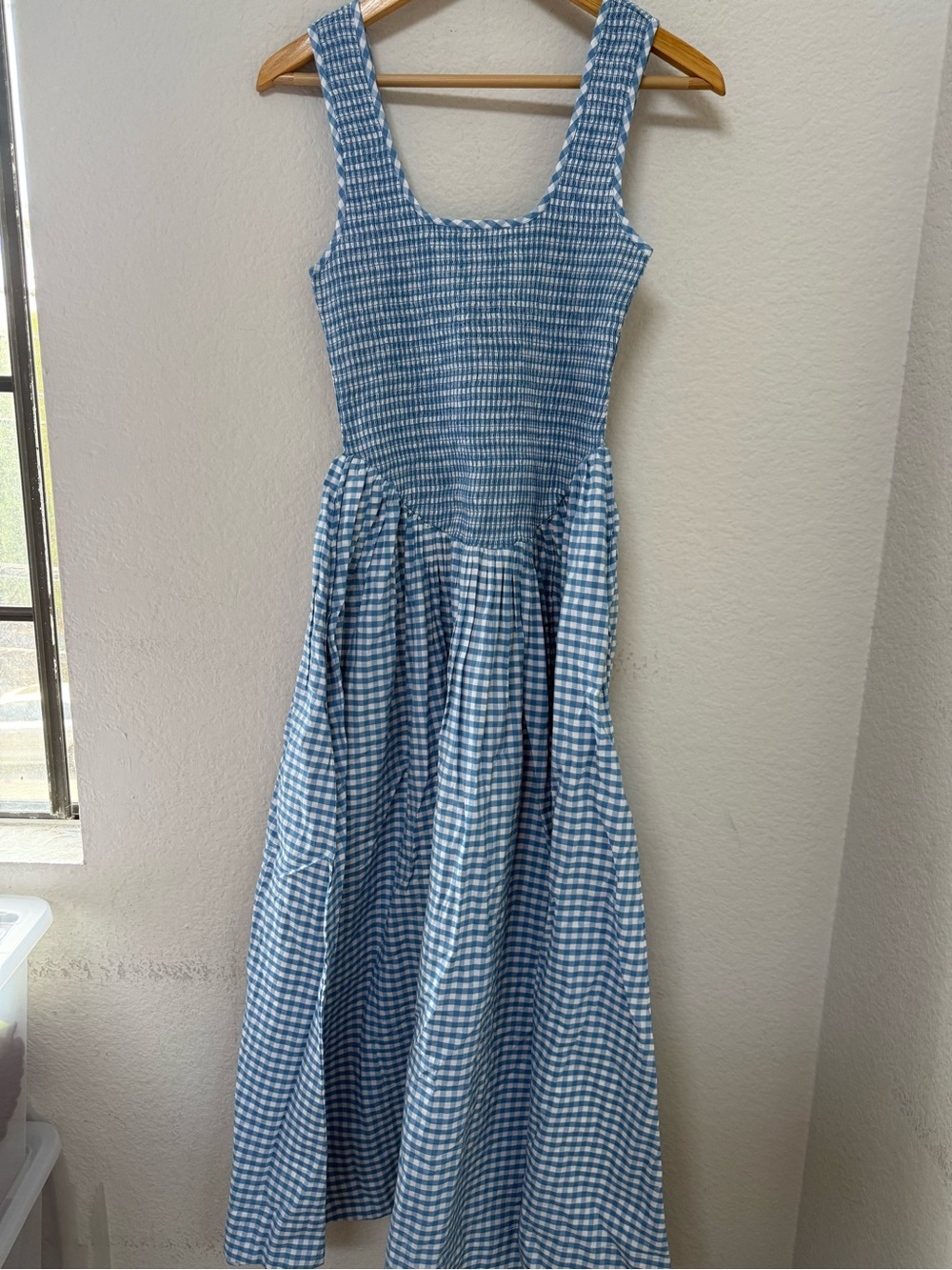 Loeffler Randall Estelle Dress Blue Gingham Size 4 NWT - Picture 3 of 6